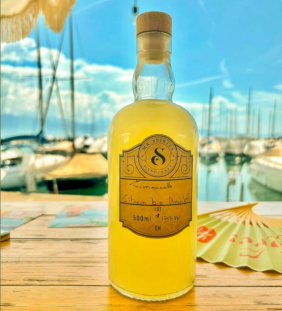 Limoncello artisanal suisse Mr Spirits, liqueur faite maison avec passion